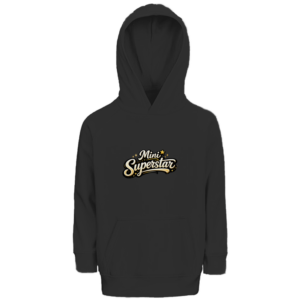 Kinder Bio Hoodie „Mini Superstar“ – Premium Kids Hoodie aus Bio-Baumwolle | Nachhaltiger Spruch Hoodie