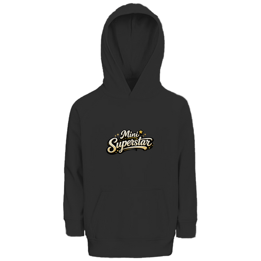 Kinder Bio Hoodie „Mini Superstar“ – Premium Kids Hoodie aus Bio-Baumwolle | Nachhaltiger Spruch Hoodie