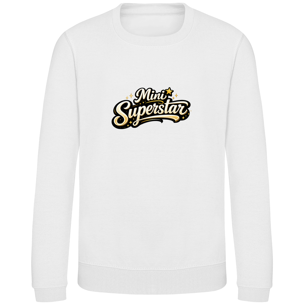 Kinder Sweatshirt „Mini Superstar“ – Premium Kids Pullover | Nachhaltiges Spruch Sweatshirt