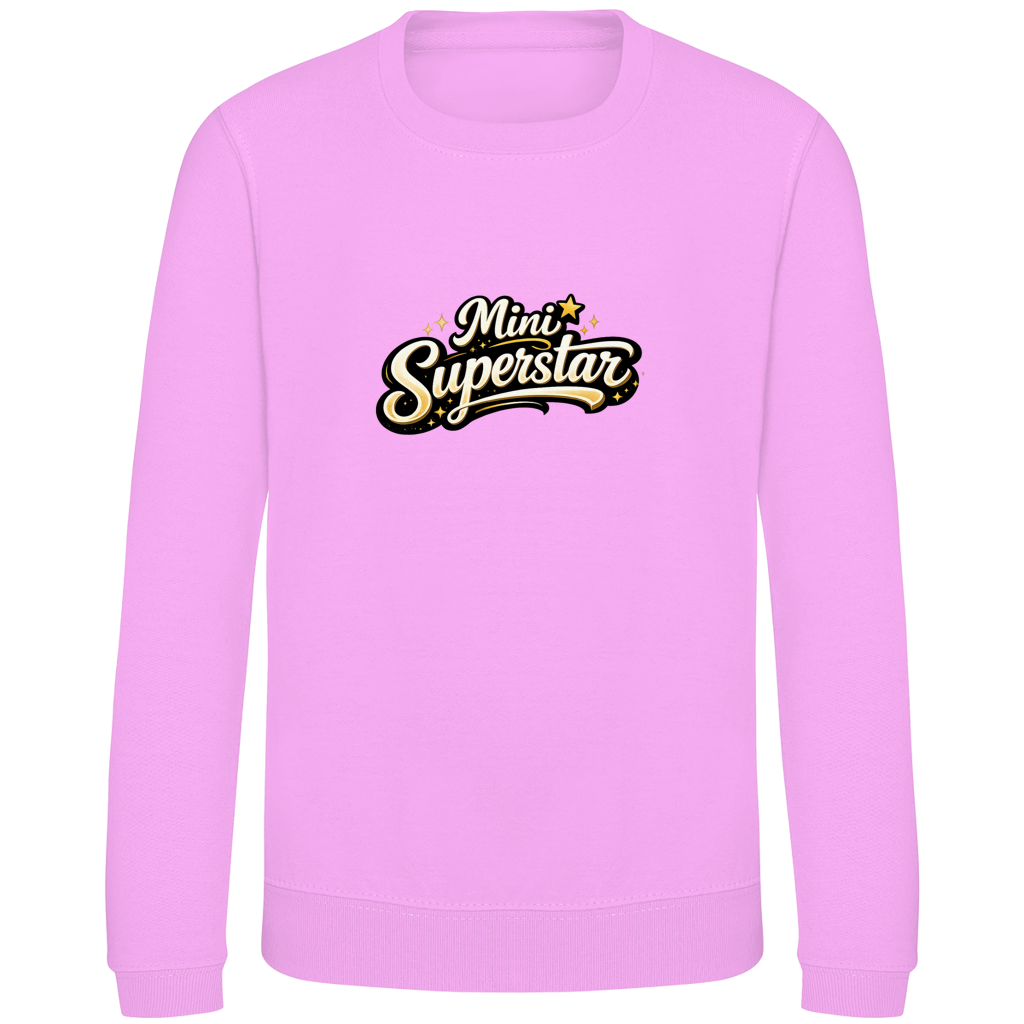 Kinder Sweatshirt „Mini Superstar“ – Premium Kids Pullover | Nachhaltiges Spruch Sweatshirt