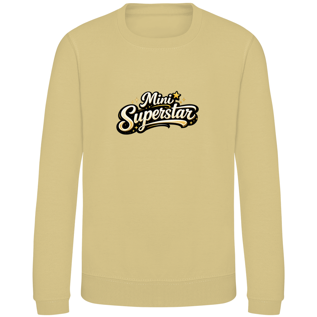 Kinder Sweatshirt „Mini Superstar“ – Premium Kids Pullover | Nachhaltiges Spruch Sweatshirt