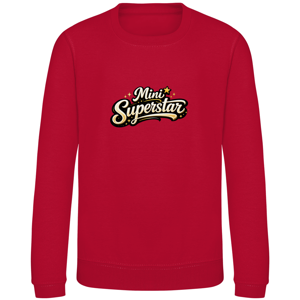 Kinder Sweatshirt „Mini Superstar“ – Premium Kids Pullover | Nachhaltiges Spruch Sweatshirt