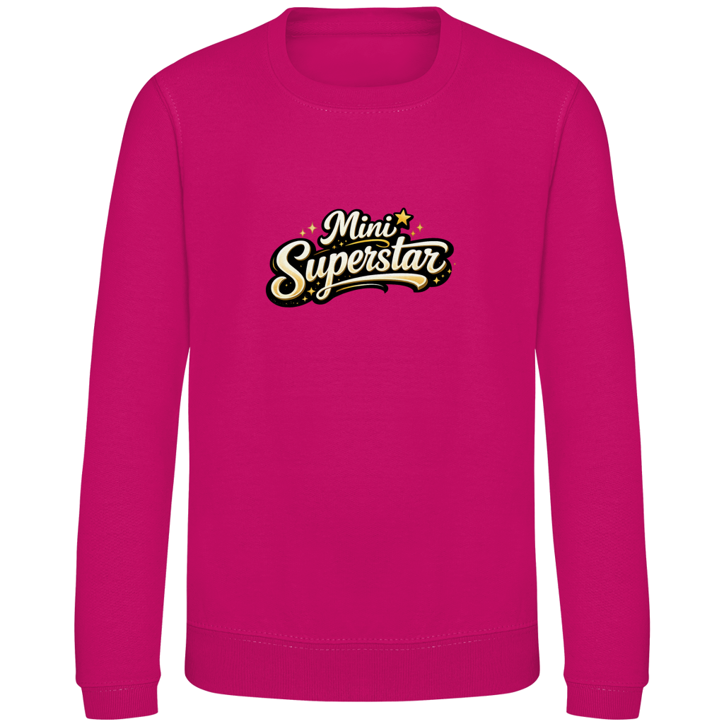 Kinder Sweatshirt „Mini Superstar“ – Premium Kids Pullover | Nachhaltiges Spruch Sweatshirt