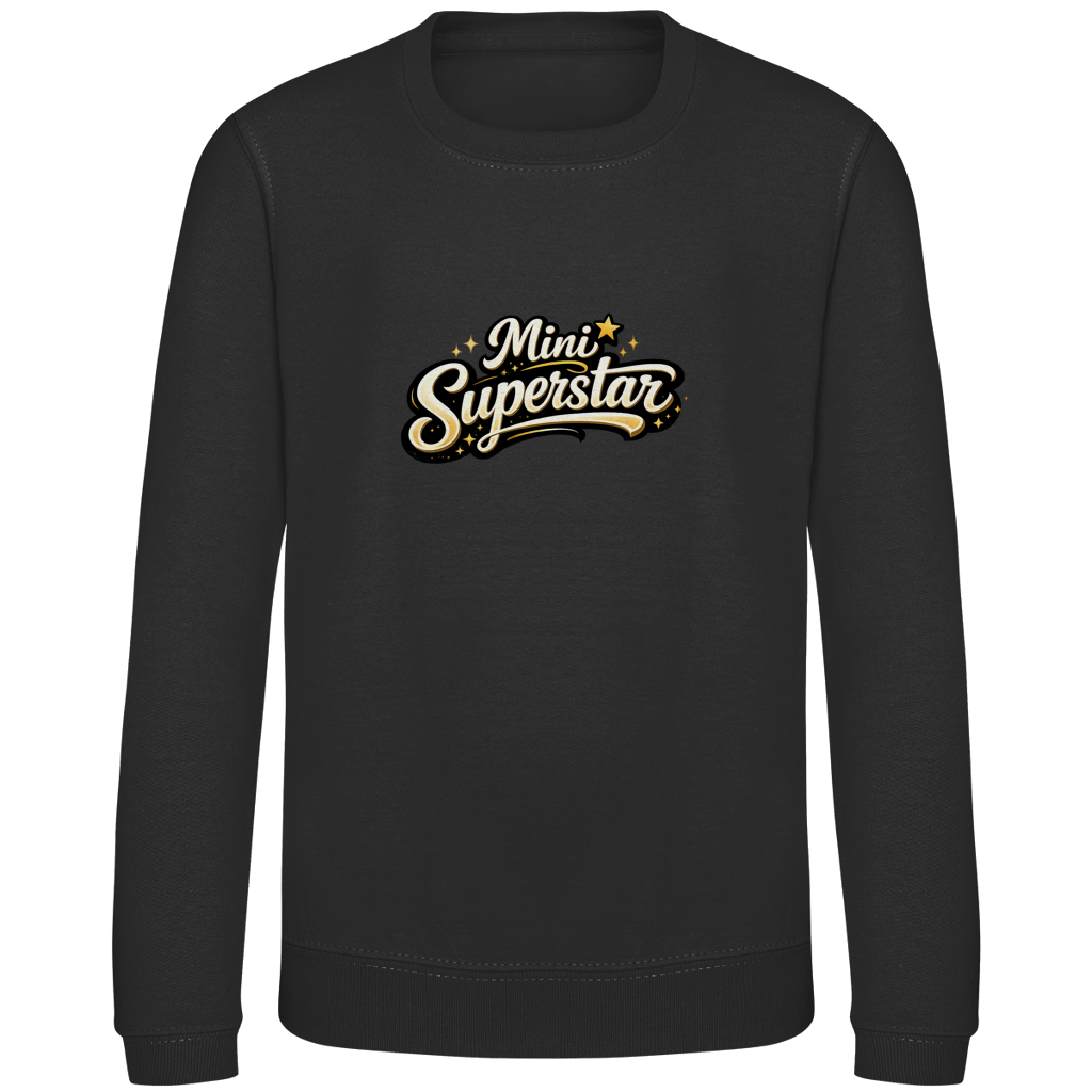 Kinder Sweatshirt „Mini Superstar“ – Premium Kids Pullover | Nachhaltiges Spruch Sweatshirt