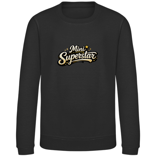 Kinder Sweatshirt „Mini Superstar“ – Premium Kids Pullover | Nachhaltiges Spruch Sweatshirt