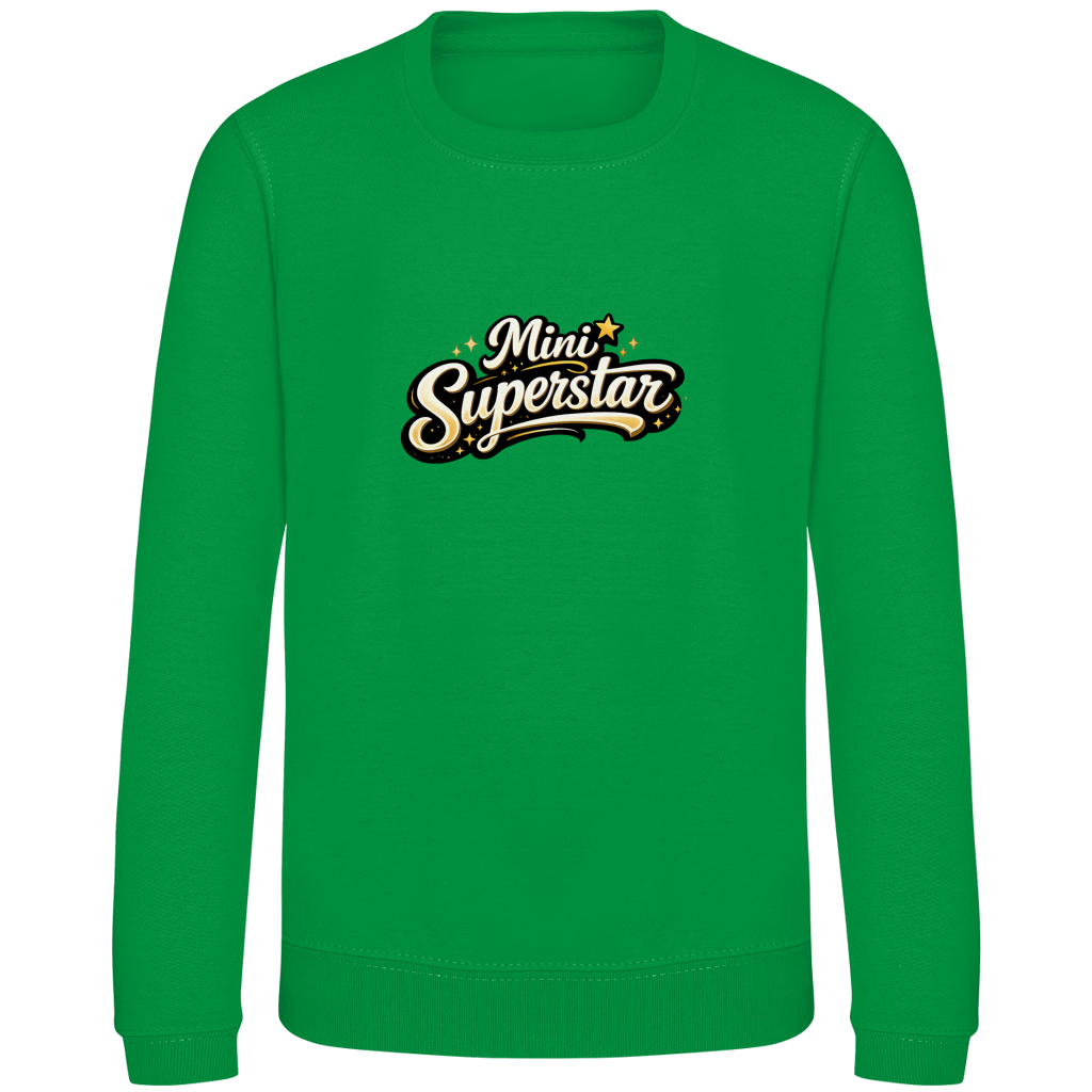 Kinder Sweatshirt „Mini Superstar“ – Premium Kids Pullover | Nachhaltiges Spruch Sweatshirt