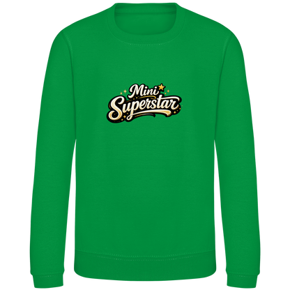 Kinder Sweatshirt „Mini Superstar“ – Premium Kids Pullover | Nachhaltiges Spruch Sweatshirt