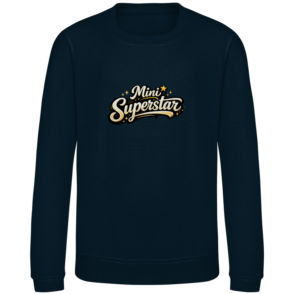 Kinder Sweatshirt „Mini Superstar“ – Premium Kids Pullover | Nachhaltiges Spruch Sweatshirt