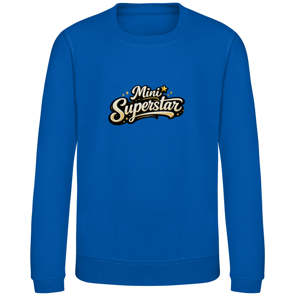 Kinder Sweatshirt „Mini Superstar“ – Premium Kids Pullover | Nachhaltiges Spruch Sweatshirt