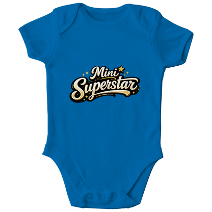 Kinder Bio Body „Mini Superstar“ – Premium Bodysuit aus Bio-Baumwolle | Nachhaltiger Spruch Body