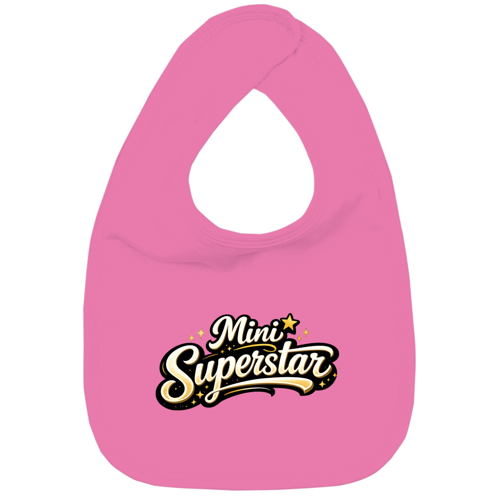 Kinder Bio Lätzchen „Mini Superstar“ – Nachhaltiges Baby Lätzchen aus Bio-Baumwolle | Süßes Spruch Lätzchen