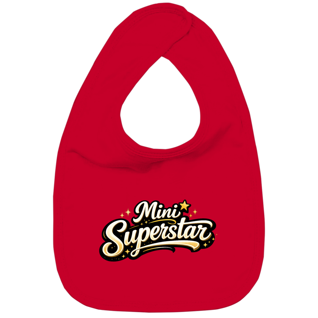 Kinder Bio Lätzchen „Mini Superstar“ – Nachhaltiges Baby Lätzchen aus Bio-Baumwolle | Süßes Spruch Lätzchen