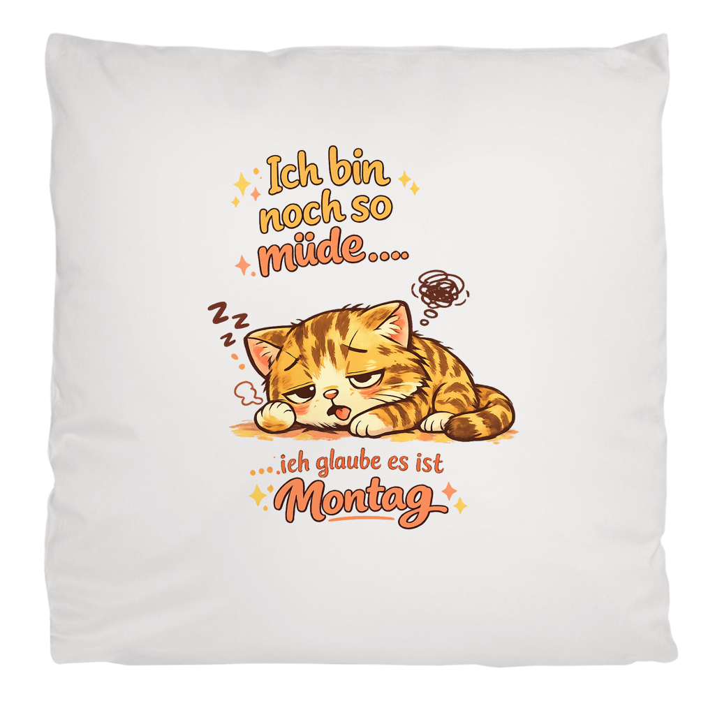 Flauschiges Dekokissen „Ich glaube, es ist Montag“ – Geschenkidee für Morgenmuffel