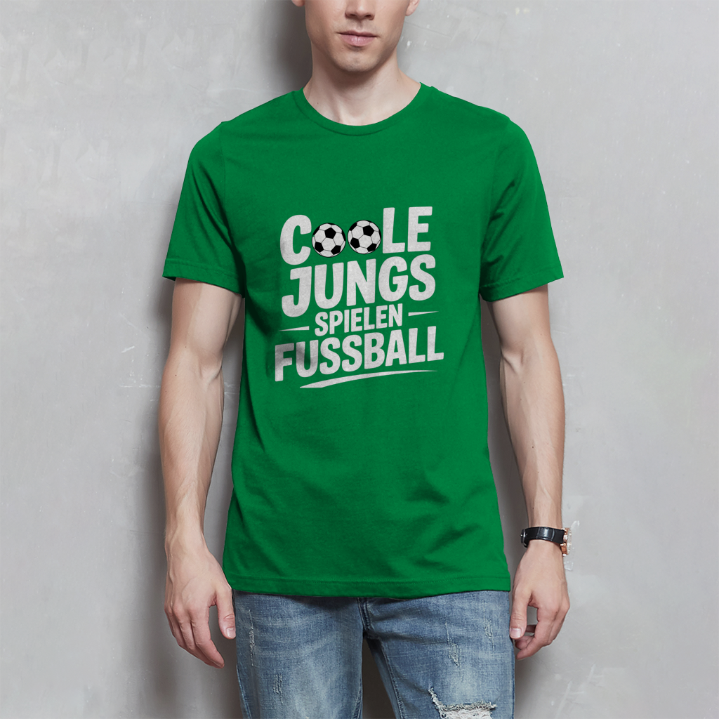 Herren Fußball T-Shirt – Coole Jungs spielen Fußball | Lustiges Sport Shirt Geschenk