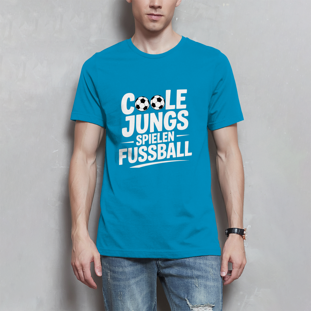 Herren Fußball T-Shirt – Coole Jungs spielen Fußball | Lustiges Sport Shirt Geschenk