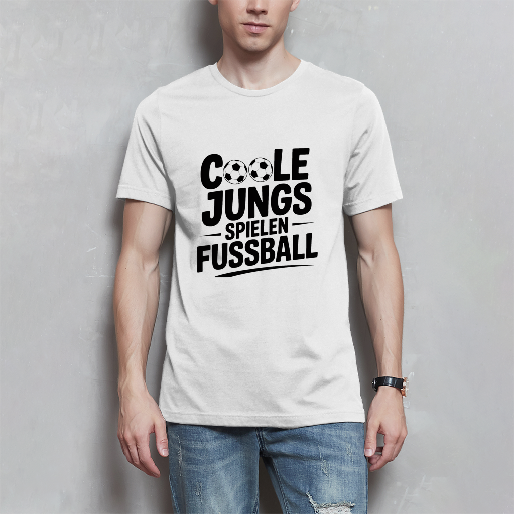 Herren Fußball T-Shirt – Coole Jungs spielen Fußball | Lustiges Sport Shirt Geschenk