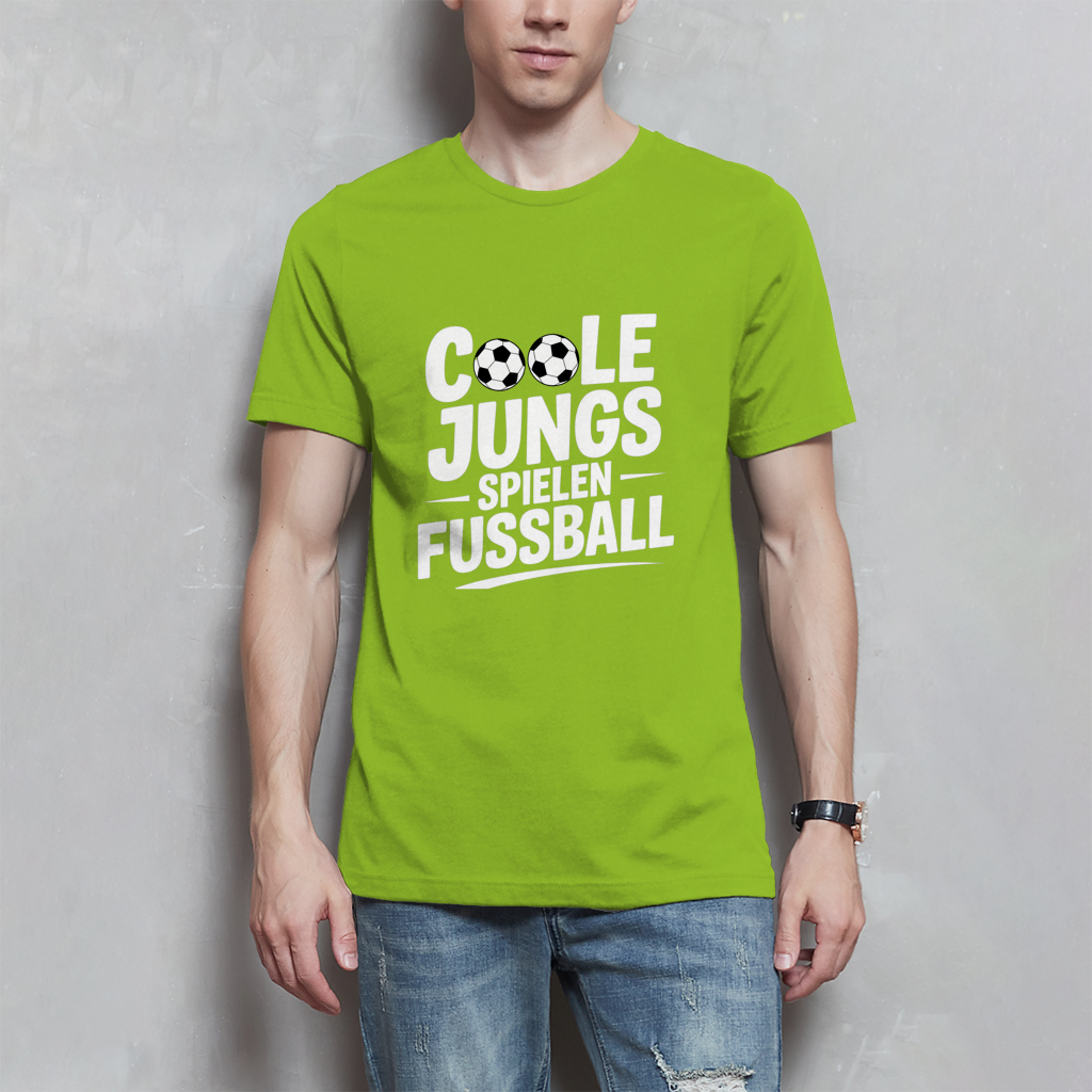 Herren Fußball T-Shirt – Coole Jungs spielen Fußball | Lustiges Sport Shirt Geschenk