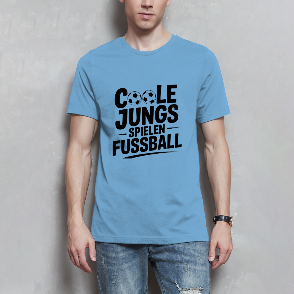 Herren Fußball T-Shirt – Coole Jungs spielen Fußball | Lustiges Sport Shirt Geschenk