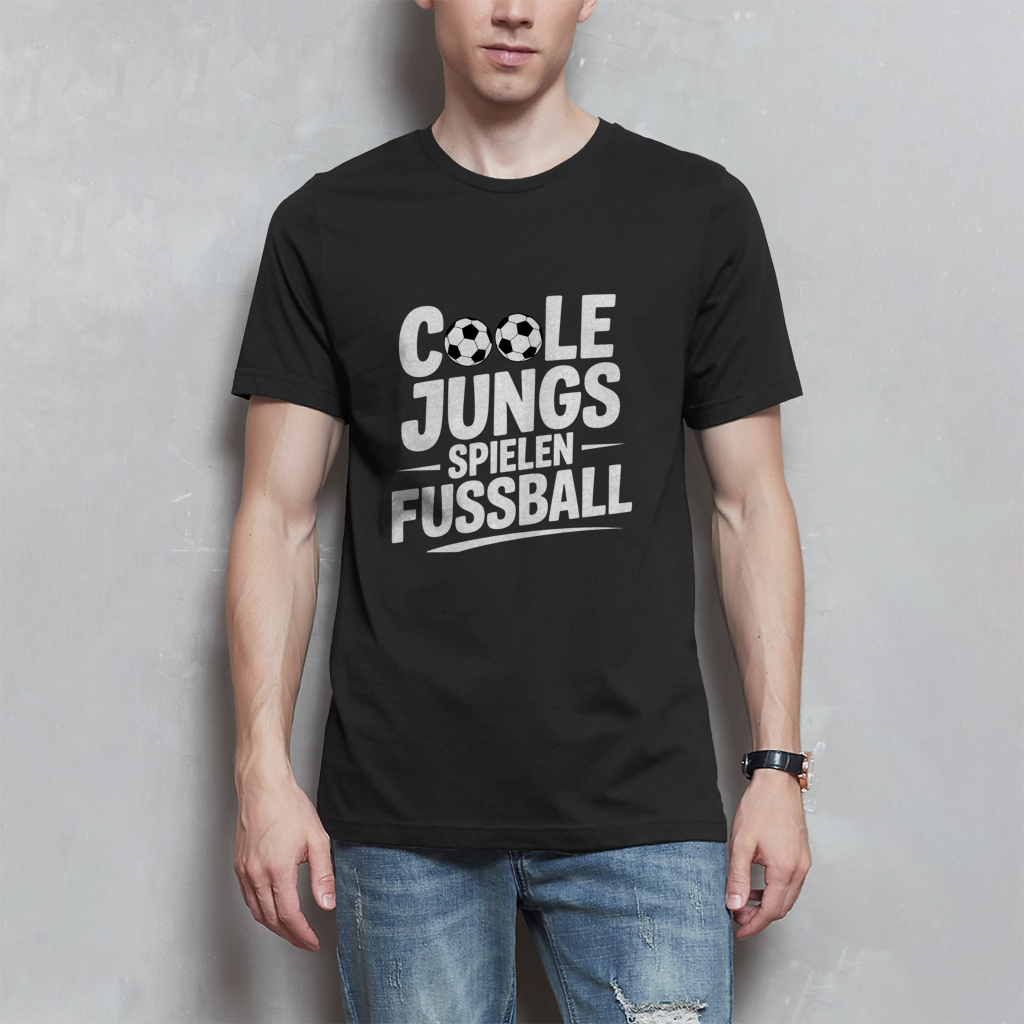 Herren Fußball T-Shirt – Coole Jungs spielen Fußball | Lustiges Sport Shirt Geschenk