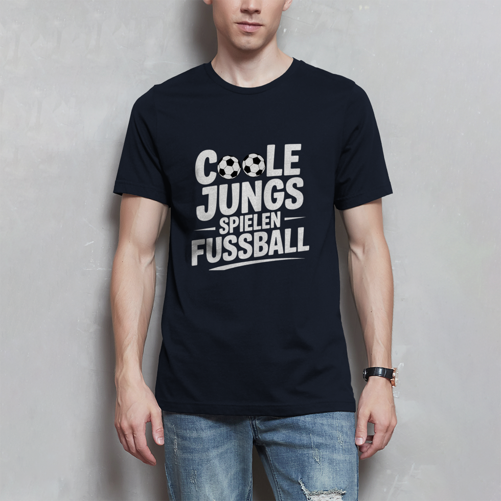 Herren Fußball T-Shirt – Coole Jungs spielen Fußball | Lustiges Sport Shirt Geschenk