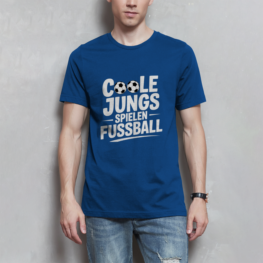 Herren Fußball T-Shirt – Coole Jungs spielen Fußball | Lustiges Sport Shirt Geschenk