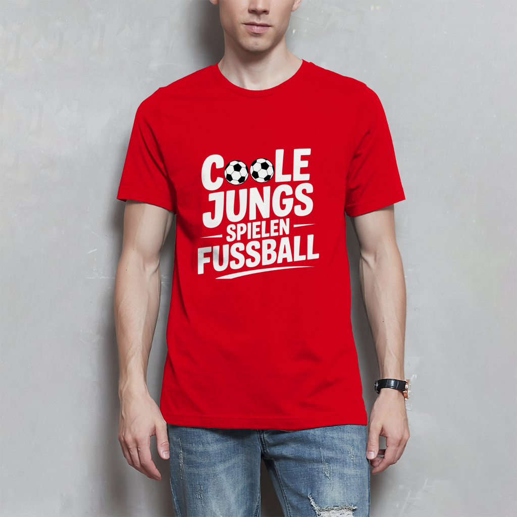 Herren Fußball T-Shirt – Coole Jungs spielen Fußball | Lustiges Sport Shirt Geschenk