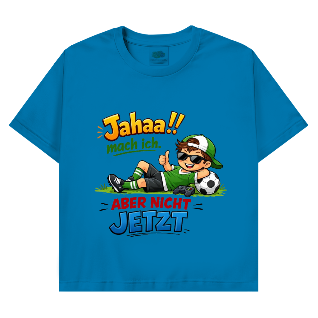 Herren Promo T-Shirt „Jahaa!! mach ich – aber nicht jetzt“ | Lustiges Spruchshirt für Männer