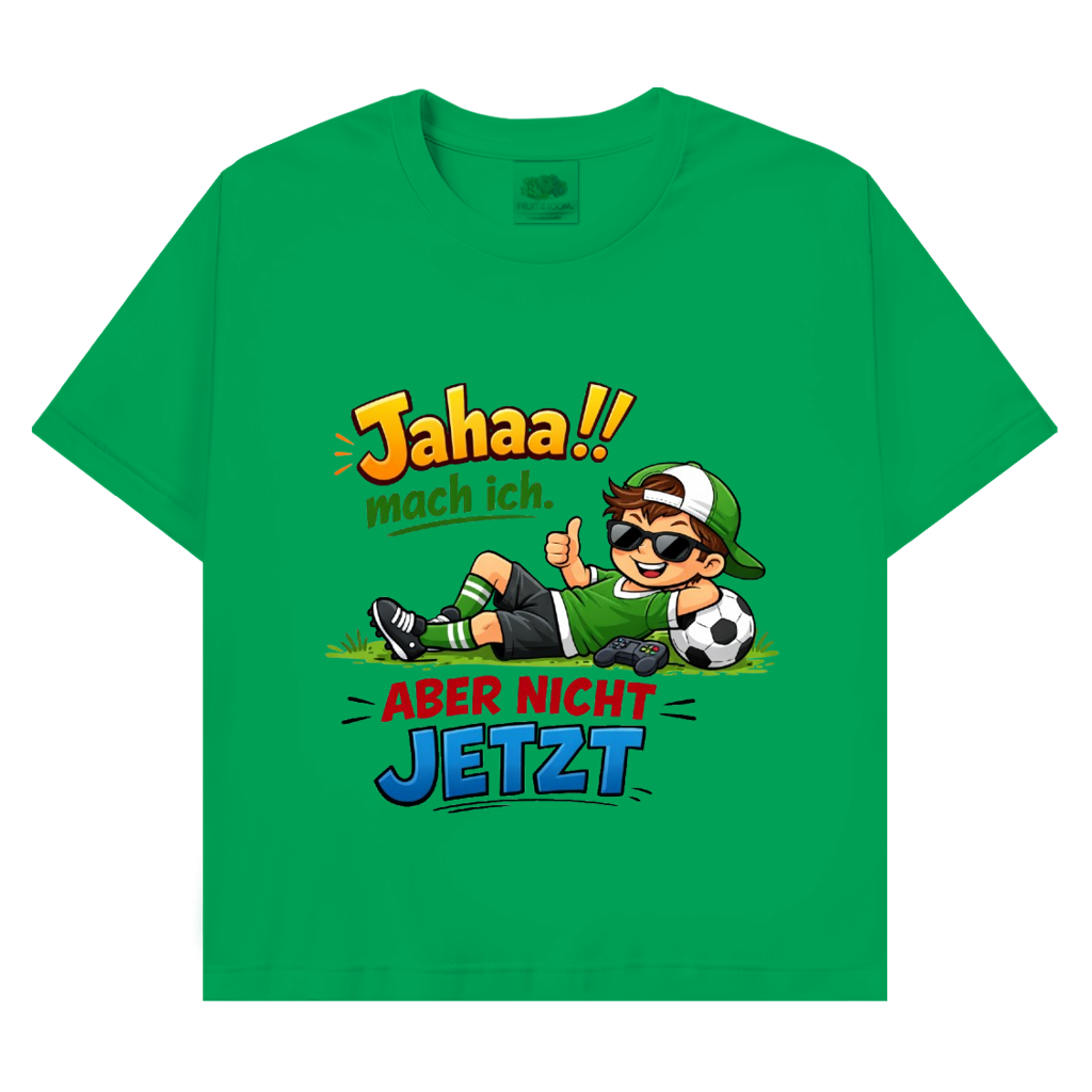 Herren Promo T-Shirt „Jahaa!! mach ich – aber nicht jetzt“ | Lustiges Spruchshirt für Männer