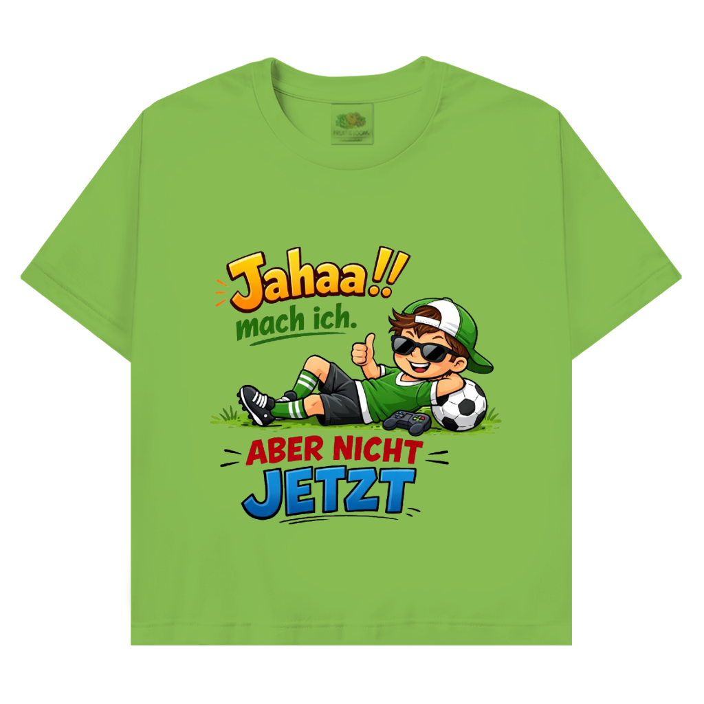 Herren Promo T-Shirt „Jahaa!! mach ich – aber nicht jetzt“ | Lustiges Spruchshirt für Männer