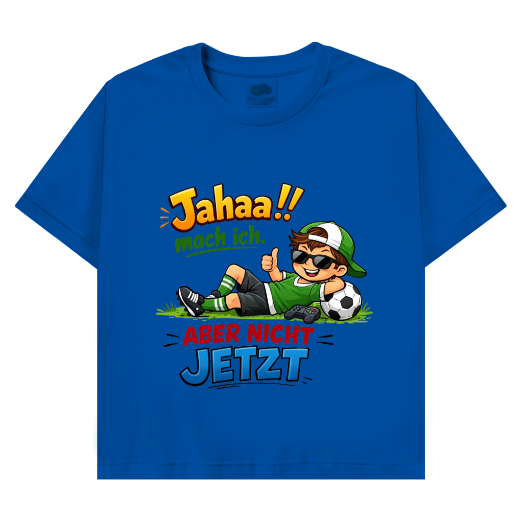 Herren Promo T-Shirt „Jahaa!! mach ich – aber nicht jetzt“ | Lustiges Spruchshirt für Männer