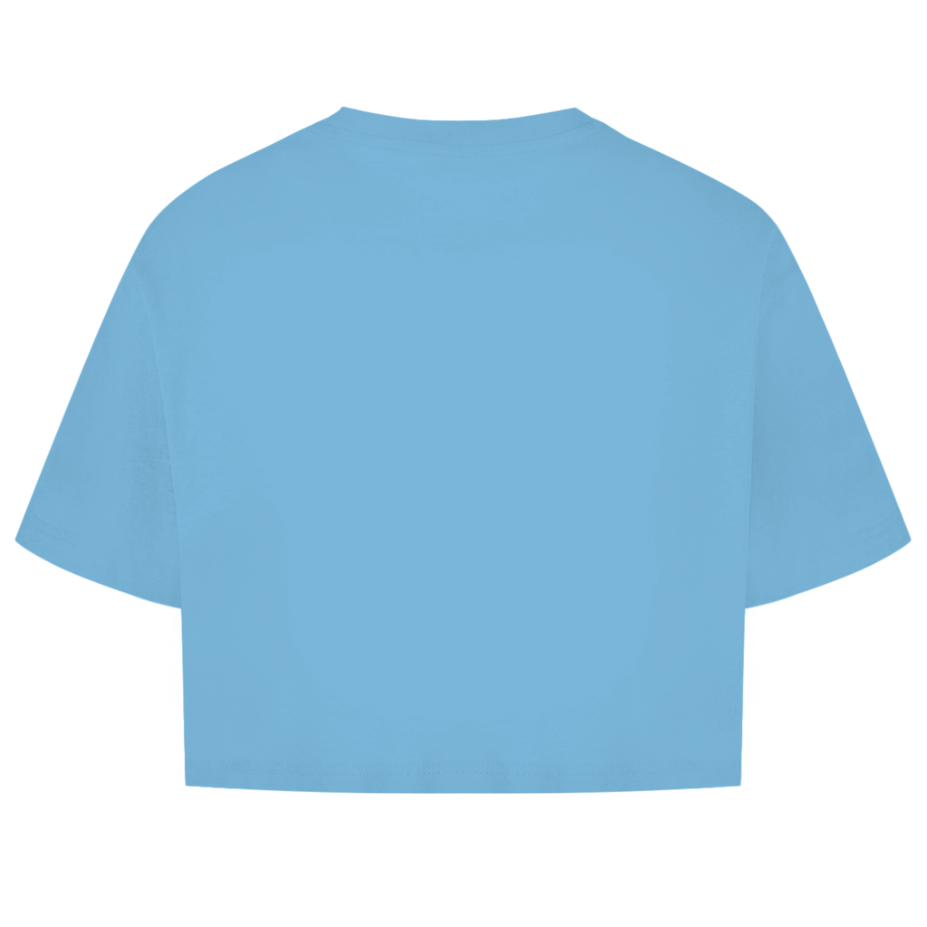 Damen Oversize Crop Top „Bevor du fragst: NEIN“ | Lustiges Statement Shirt