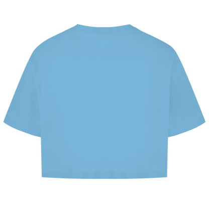 Damen Oversize Crop Top „Bevor du fragst: NEIN“ | Lustiges Statement Shirt