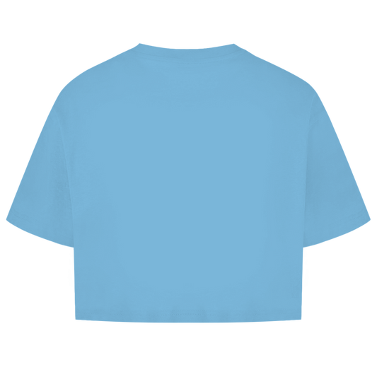 Damen Oversize Crop Top „Bevor du fragst: NEIN“ | Lustiges Statement Shirt