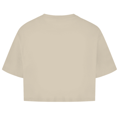 Damen Oversize Crop Top „Bevor du fragst: NEIN“ | Lustiges Statement Shirt