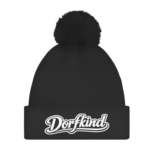Bommelmütze Dorfkind – Bedruckte Unisex Wintermütze | Streetwear Beanie mit Bommel