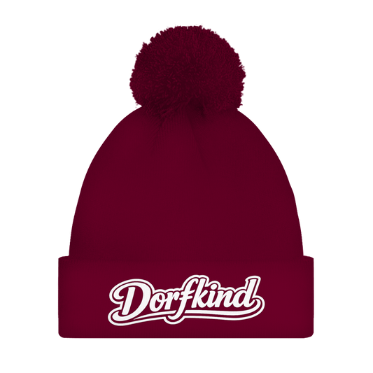 Bommelmütze Dorfkind – Bedruckte Unisex Wintermütze | Streetwear Beanie mit Bommel