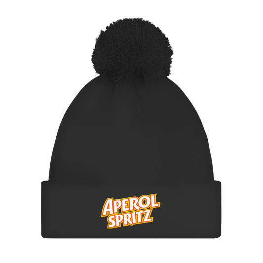Bommelmütze Aperol Spritz – Bedruckte Unisex Wintermütze | Streetwear Beanie mit Bommel