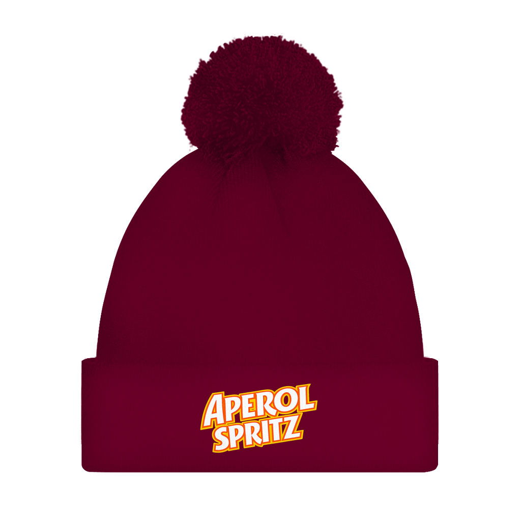 Bommelmütze Aperol Spritz – Bedruckte Unisex Wintermütze | Streetwear Beanie mit Bommel