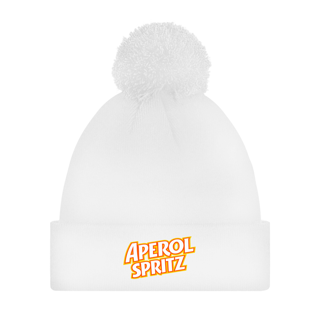 Bommelmütze Aperol Spritz – Bedruckte Unisex Wintermütze | Streetwear Beanie mit Bommel