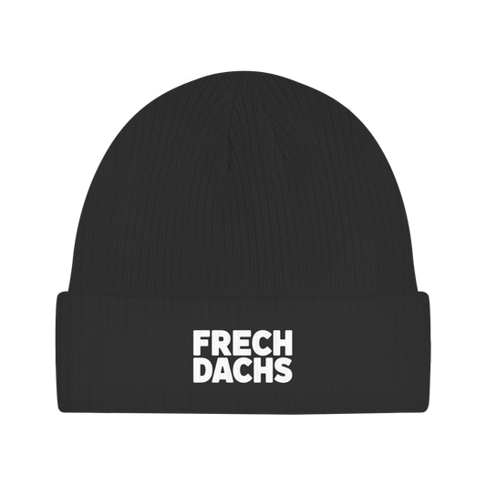 Beanie „Frechdachs“ – Unisex Statement Beanie aus Bio-Baumwolle, weich & bequem