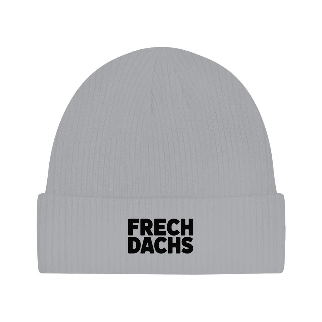 Beanie „Frechdachs“ – Unisex Statement Beanie aus Bio-Baumwolle, weich & bequem