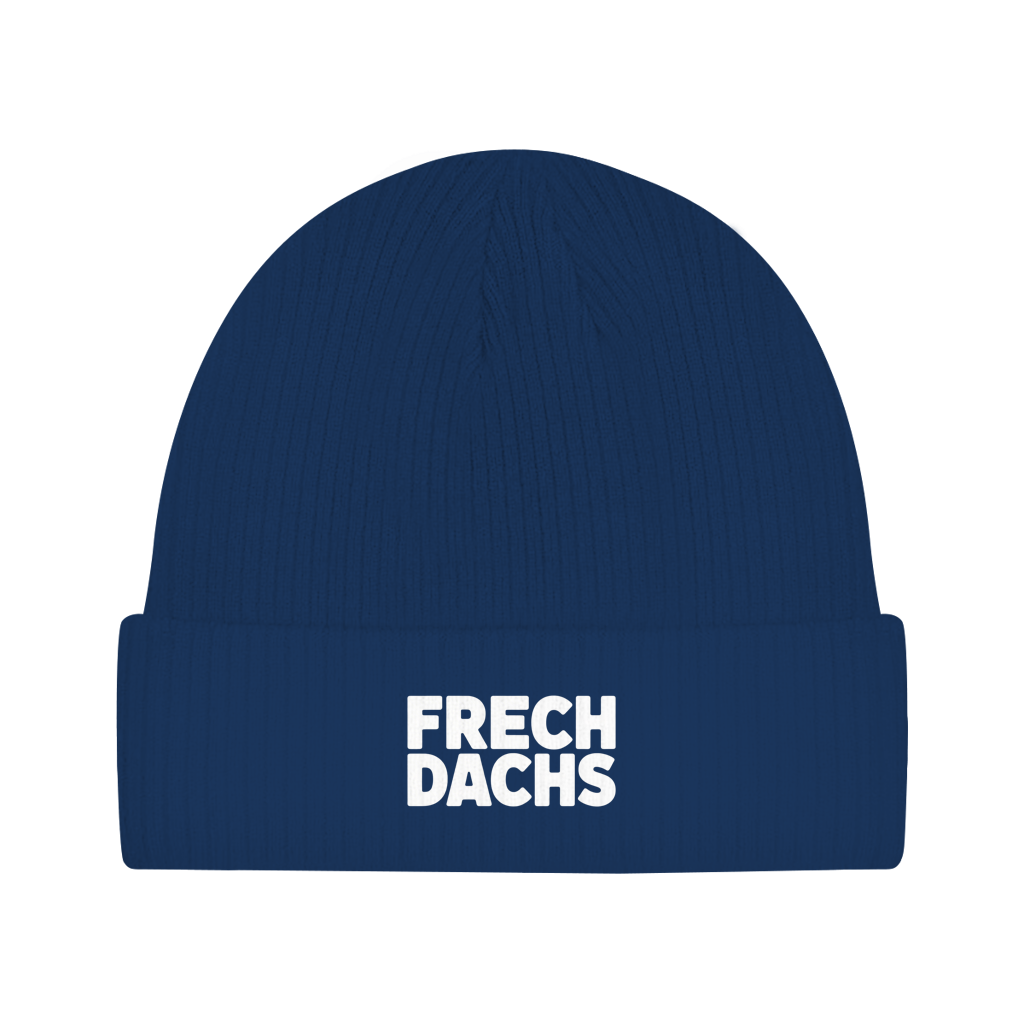 Beanie „Frechdachs“ – Unisex Statement Beanie aus Bio-Baumwolle, weich & bequem