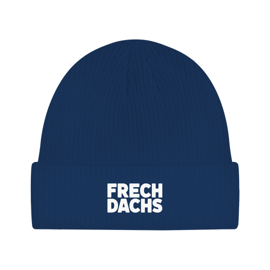 Beanie „Frechdachs“ – Unisex Statement Beanie aus Bio-Baumwolle, weich & bequem