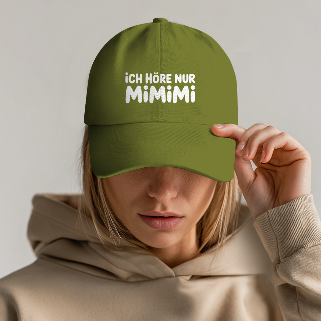 Dad Cap Ich höre nur MIMIMI – Unisex Baumwoll-Cap mit Fun-Spruch