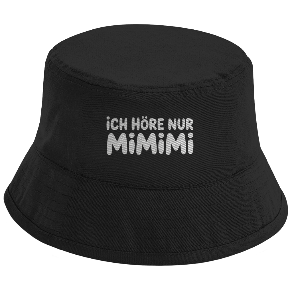 Bucket Hat „Ich höre nur MIMIMI“ – Unisex Statement Hut aus Bio-Baumwolle mit UPF50+