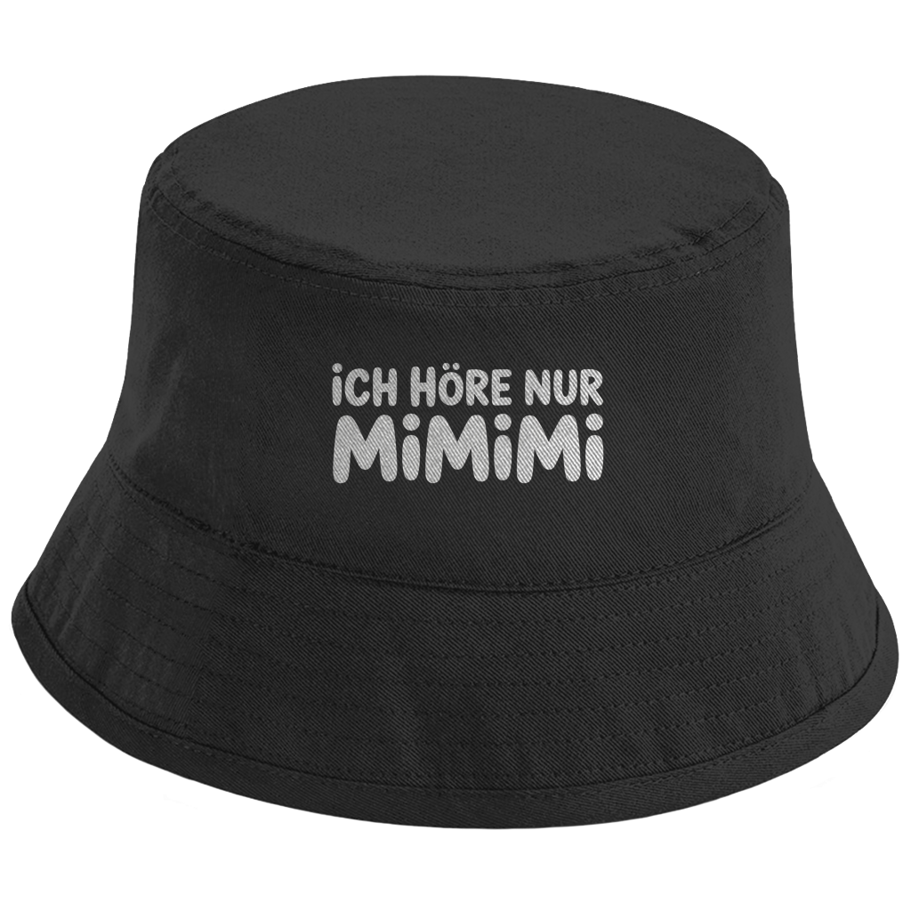 Bucket Hat „Ich höre nur MIMIMI“ – Unisex Statement Hut aus Bio-Baumwolle mit UPF50+