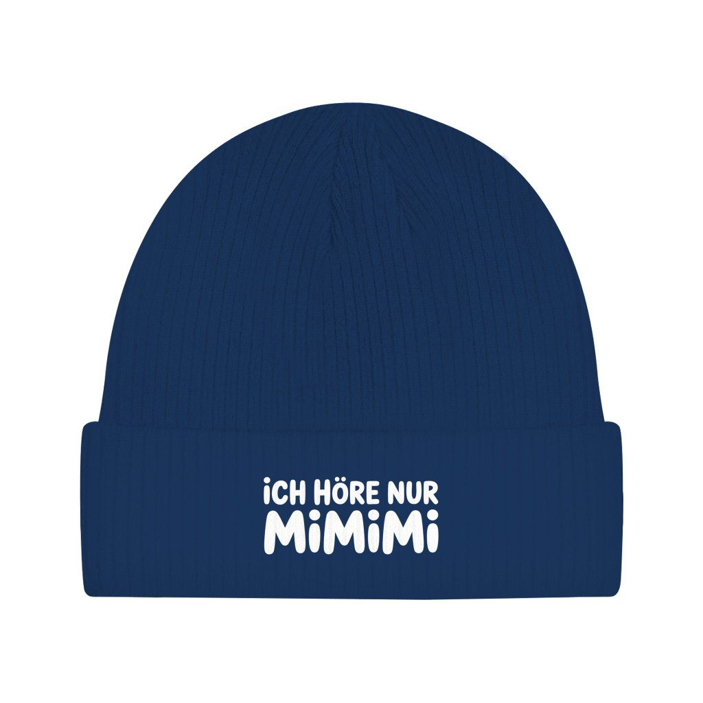 Beanie „Ich höre nur MIMIMI“ – Unisex Statement Beanie aus Bio-Baumwolle, weich & bequem
