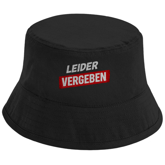 Bucket Hat „Leider vergeben“ – Unisex Statement Hut aus Bio-Baumwolle mit UPF50+