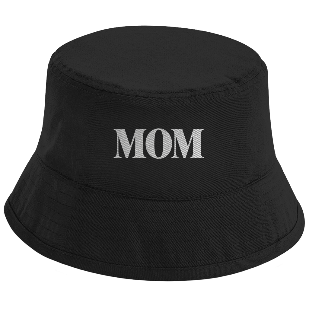 Bucket Hat „MOM“ – Unisex Statement Hut aus Bio-Baumwolle mit UPF50+