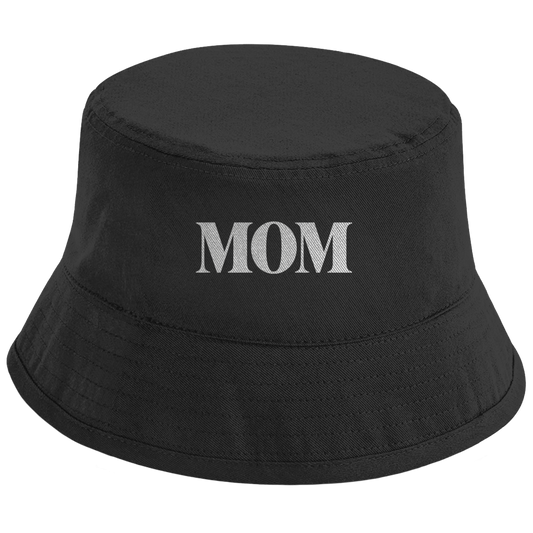 Bucket Hat „MOM“ – Unisex Statement Hut aus Bio-Baumwolle mit UPF50+